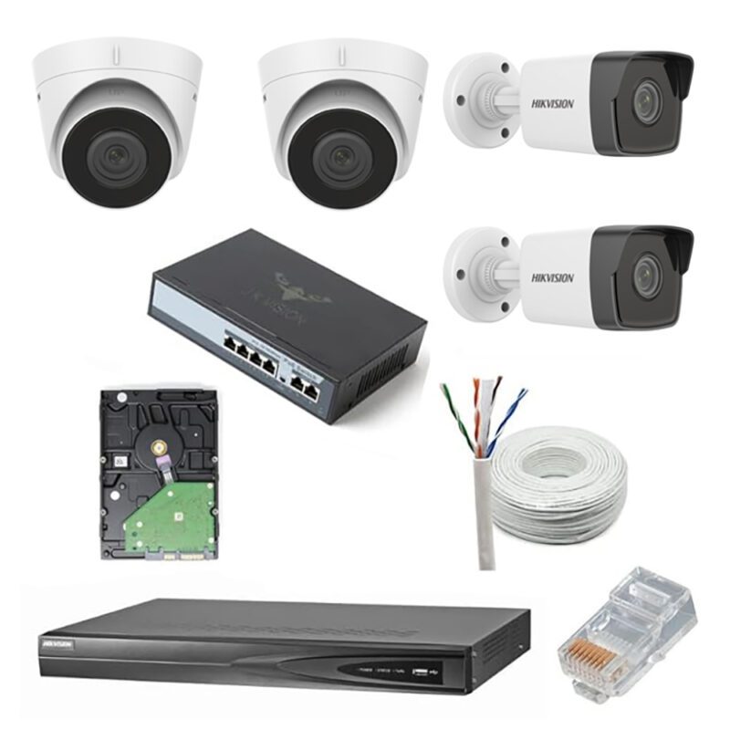 Hikvision 2MP IP 4 Camera Kit