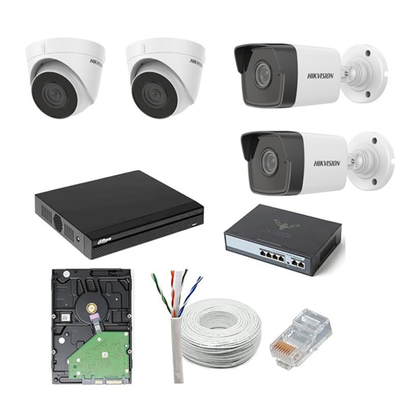 Hikvision 4MP IP 4 Camera Kit